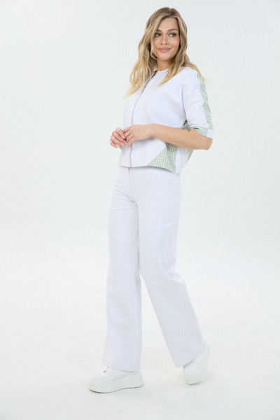 Брюки, джемпер LM К8248 белый_джинс - фото 2