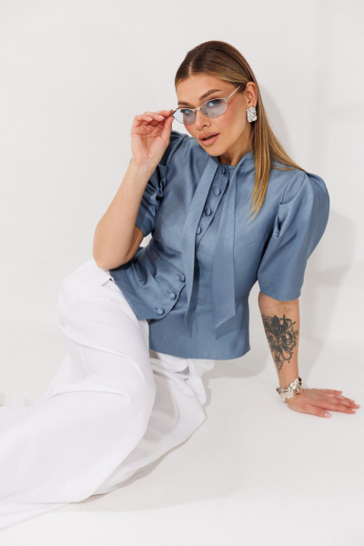 Жакет Marshop М229 голубой - фото 6