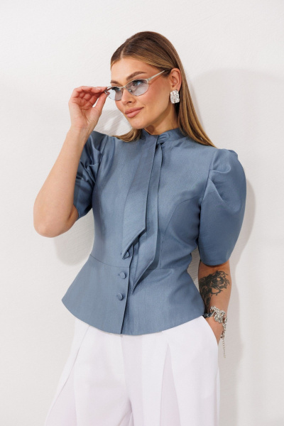 Жакет Marshop М229 голубой - фото 4