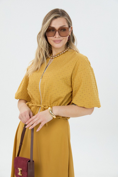 Бомбер, юбка LM К1340114 горчица - фото 6