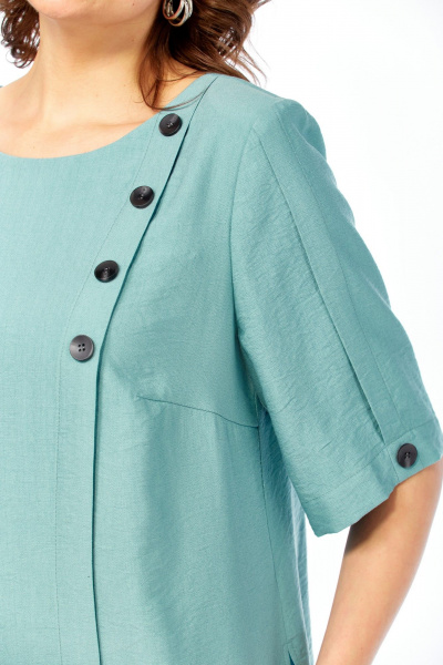 Блуза, брюки Ольга Стиль С-1022 ментол - фото 7