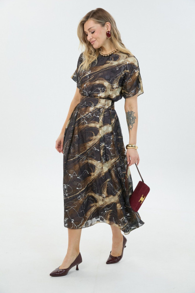 Платье LM М76 коричневый - фото 6