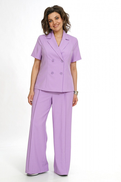 Брюки, жакет Alani Collection 2561 лаванда - фото 4