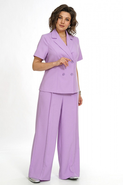Брюки, жакет Alani Collection 2561 лаванда - фото 3