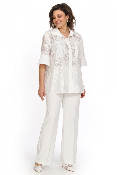 Блуза, брюки Alani Collection 2528 молоко - фото 7