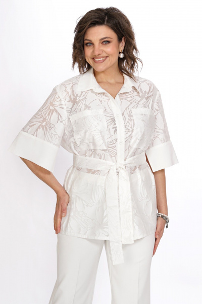 Блуза, брюки Alani Collection 2528 молоко - фото 6