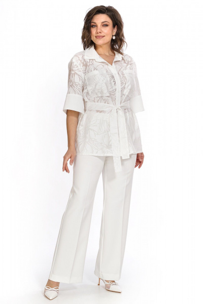 Блуза, брюки Alani Collection 2528 молоко - фото 4