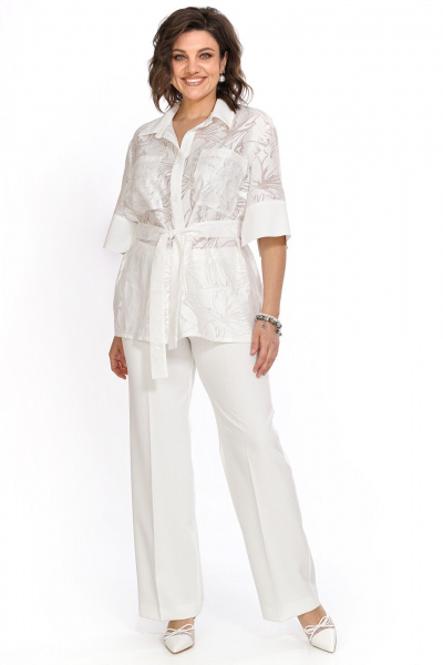 Блуза, брюки Alani Collection 2528 молоко - фото 3