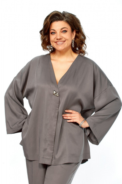 Брюки, кардиган Диомант 2164 серый - фото 4