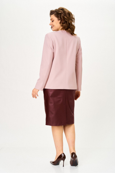 Жакет, юбка Vilena 1147 крем+бургунди - фото 12