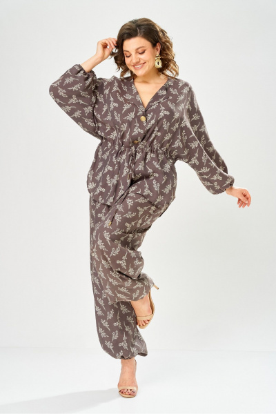 Блуза, брюки Bonna Image 1059/1 коричневый - фото 10