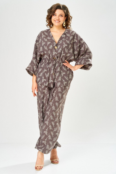 Блуза, брюки Bonna Image 1059/1 коричневый - фото 9