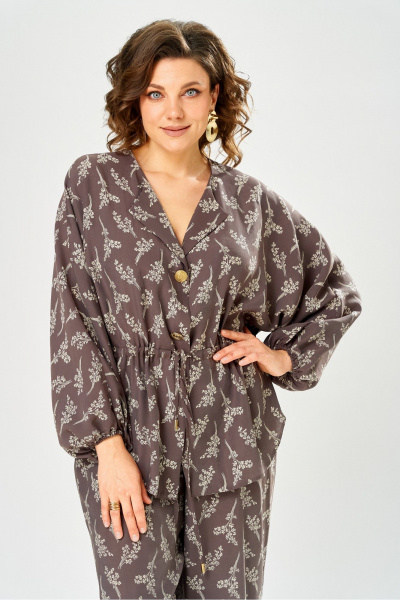 Блуза, брюки Bonna Image 1059/1 коричневый - фото 7