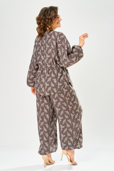 Блуза, брюки Bonna Image 1059/1 коричневый - фото 3