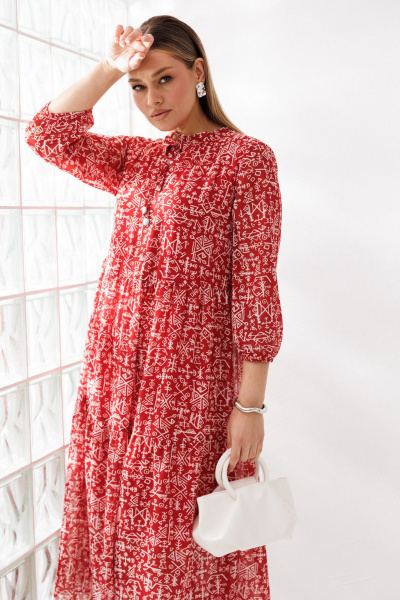 Платье Mubliz 290 красный - фото 5