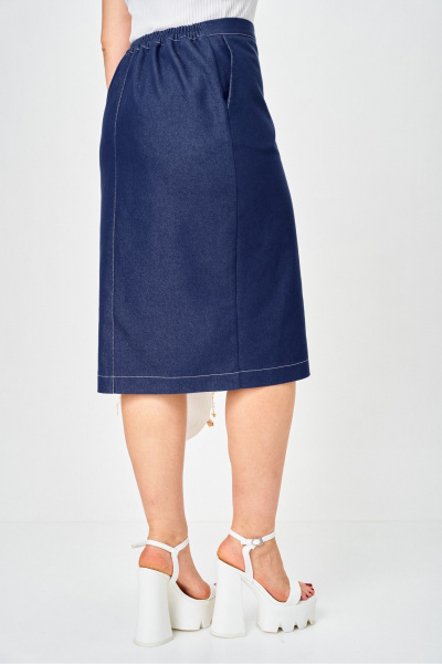 Жакет, юбка Vilena 1152 джинс - фото 4