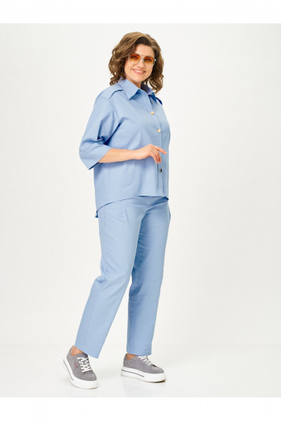 Брюки, жакет Vilena 1158 голубой - фото 8