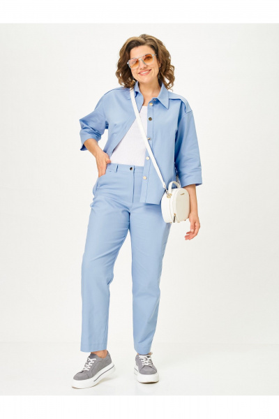 Брюки, жакет Vilena 1158 голубой - фото 6