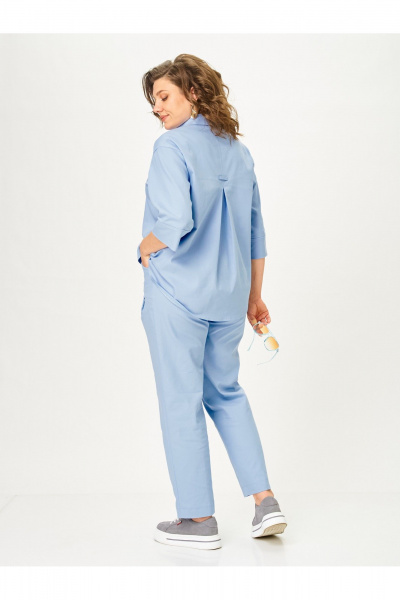 Брюки, жакет Vilena 1158 голубой - фото 5