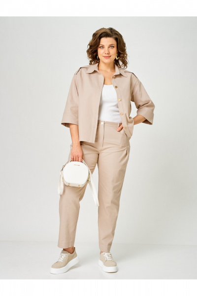 Брюки, жакет Vilena 1158 песок - фото 11