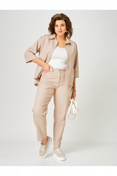 Брюки, жакет Vilena 1158 песок - фото 3