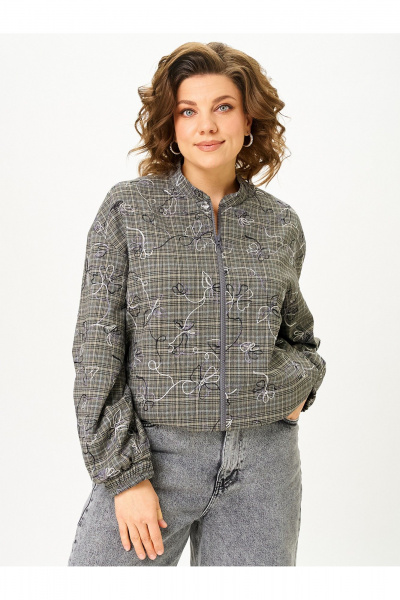 Бомбер Zlata 4469 серый - фото 1