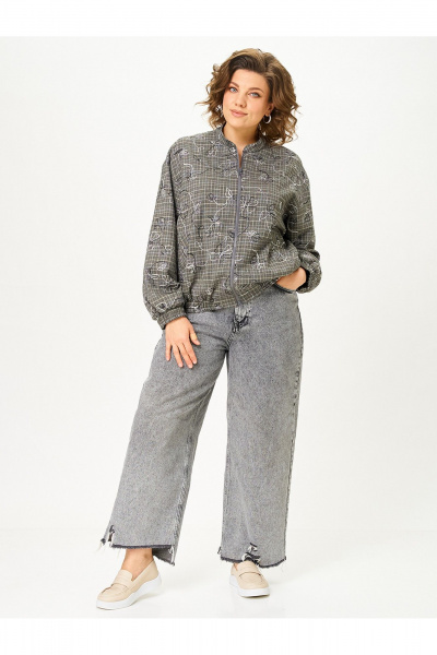 Бомбер Zlata 4469 серый - фото 2