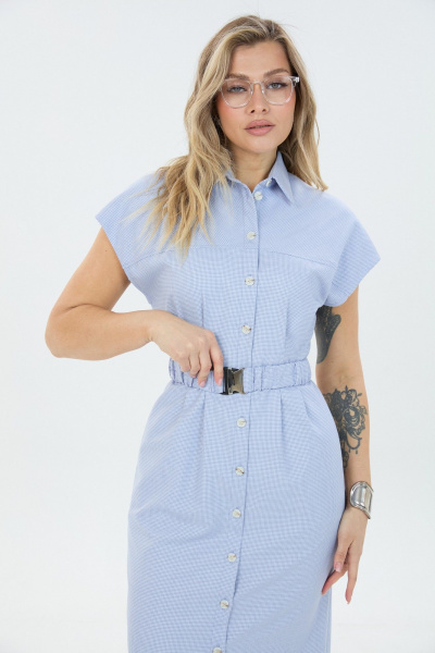 Платье LM М186 голубая_лапка - фото 8