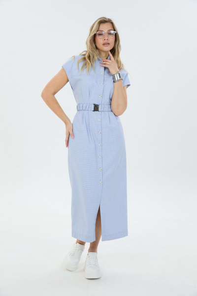 Платье LM М186 голубая_лапка - фото 1