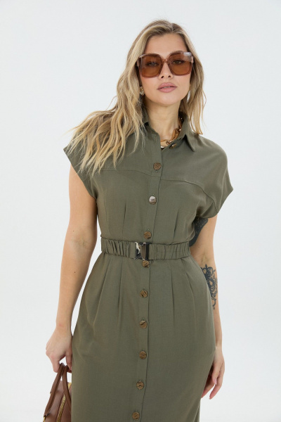 Платье LM М186 хаки - фото 7