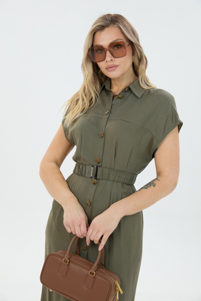 Платье LM М186 хаки - фото 6