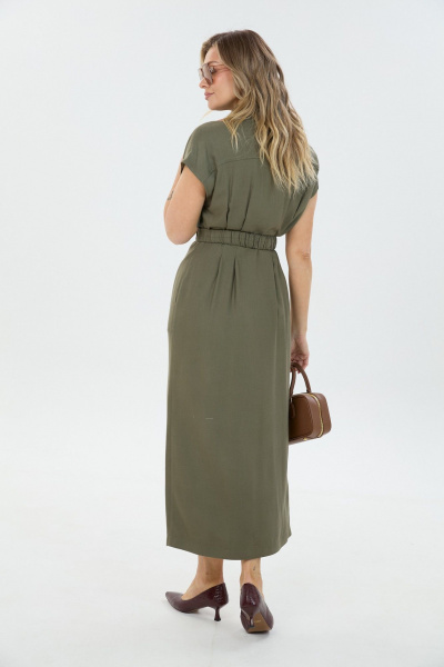 Платье LM М186 хаки - фото 5