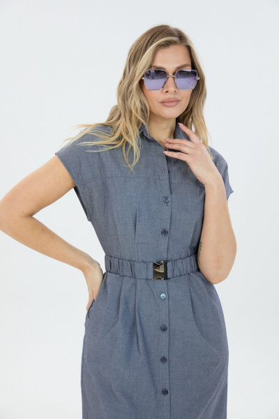 Платье LM М186 джинс - фото 6