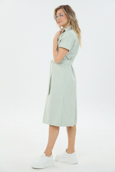Платье LM 3095 мятная_клетка - фото 5