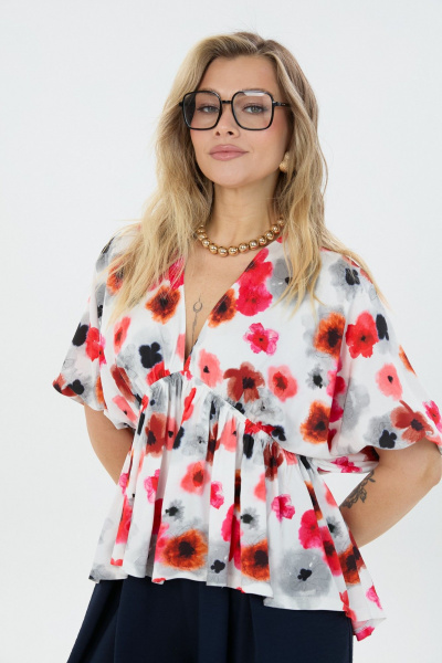 Блуза, брюки LM К8187 маки - фото 7