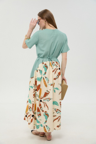 Платье NikVa 1051-1 мята_бохо_мультиколор - фото 9