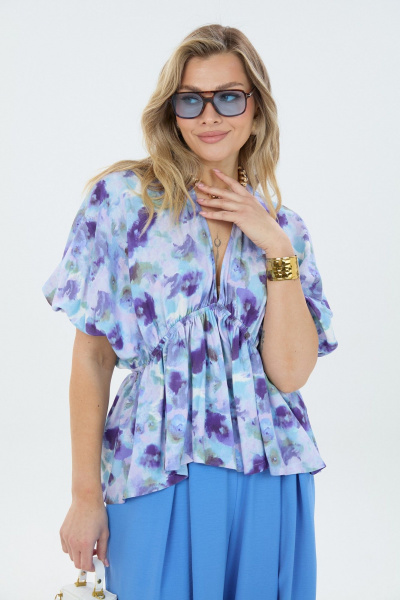 Блуза, брюки LM К8187 анютины_глазки - фото 8