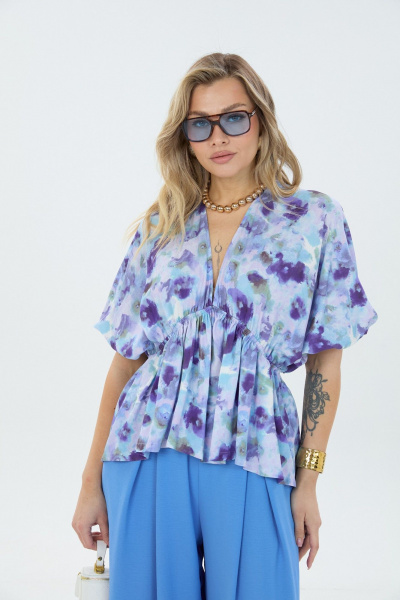 Блуза, брюки LM К8187 анютины_глазки - фото 7