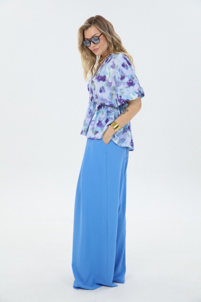 Блуза, брюки LM К8187 анютины_глазки - фото 5