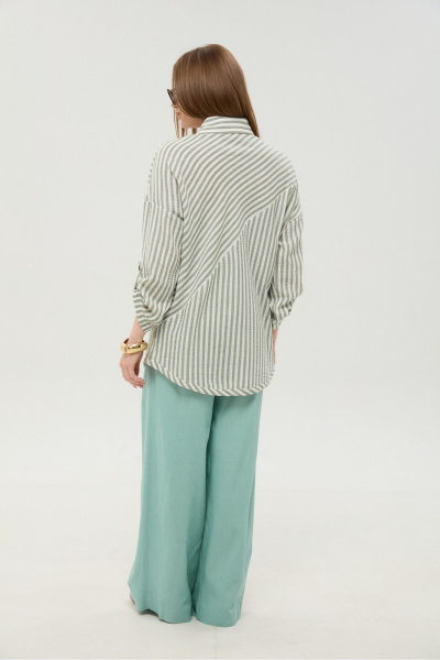 Рубашка NikVa 953-5 мятные_полосы - фото 7