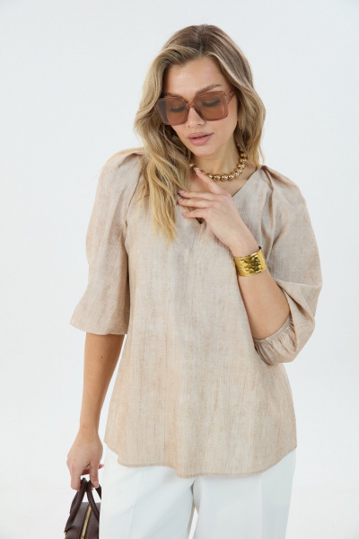 Блуза LM М192 бежевая - фото 1