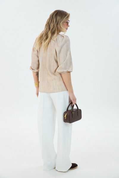 Блуза LM М192 бежевая - фото 6