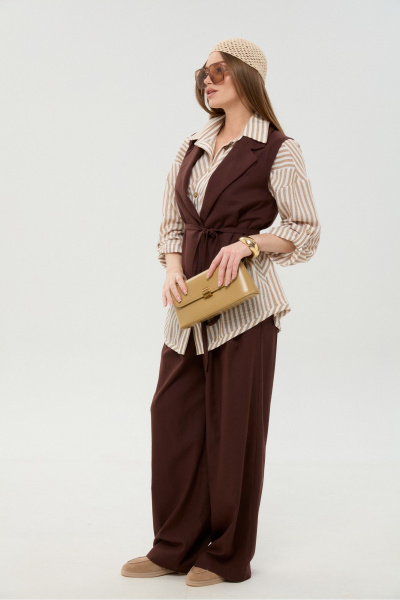 Брюки NikVa 970-4 шоколад - фото 4