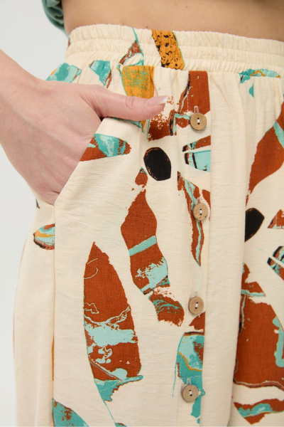 Брюки, жакет NikVa 979-8 мята_бохо_мультиколор - фото 6