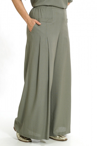 Блуза, брюки Alani Collection 2551 олива - фото 5