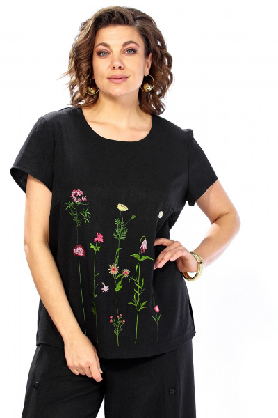 Блуза, брюки Alani Collection 2557 черный - фото 7