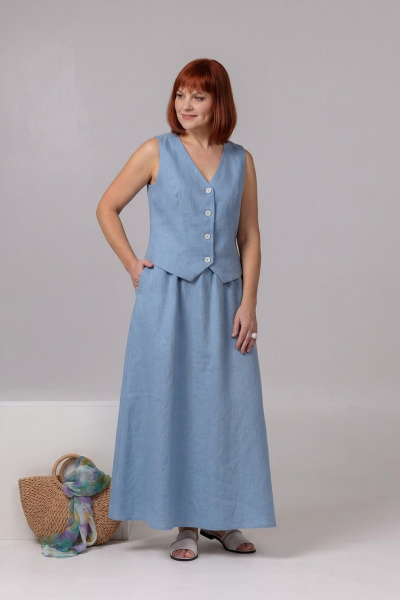 Жилет Соджи 644 голубой - фото 1