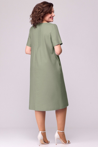 Платье Мишель стиль 1115-2 оливковый - фото 9