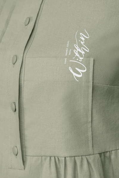 Платье Мишель стиль 1115-2 оливковый - фото 6