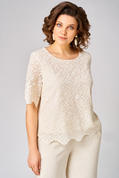 Блуза, брюки Мишель стиль 1362 бежевый - фото 7